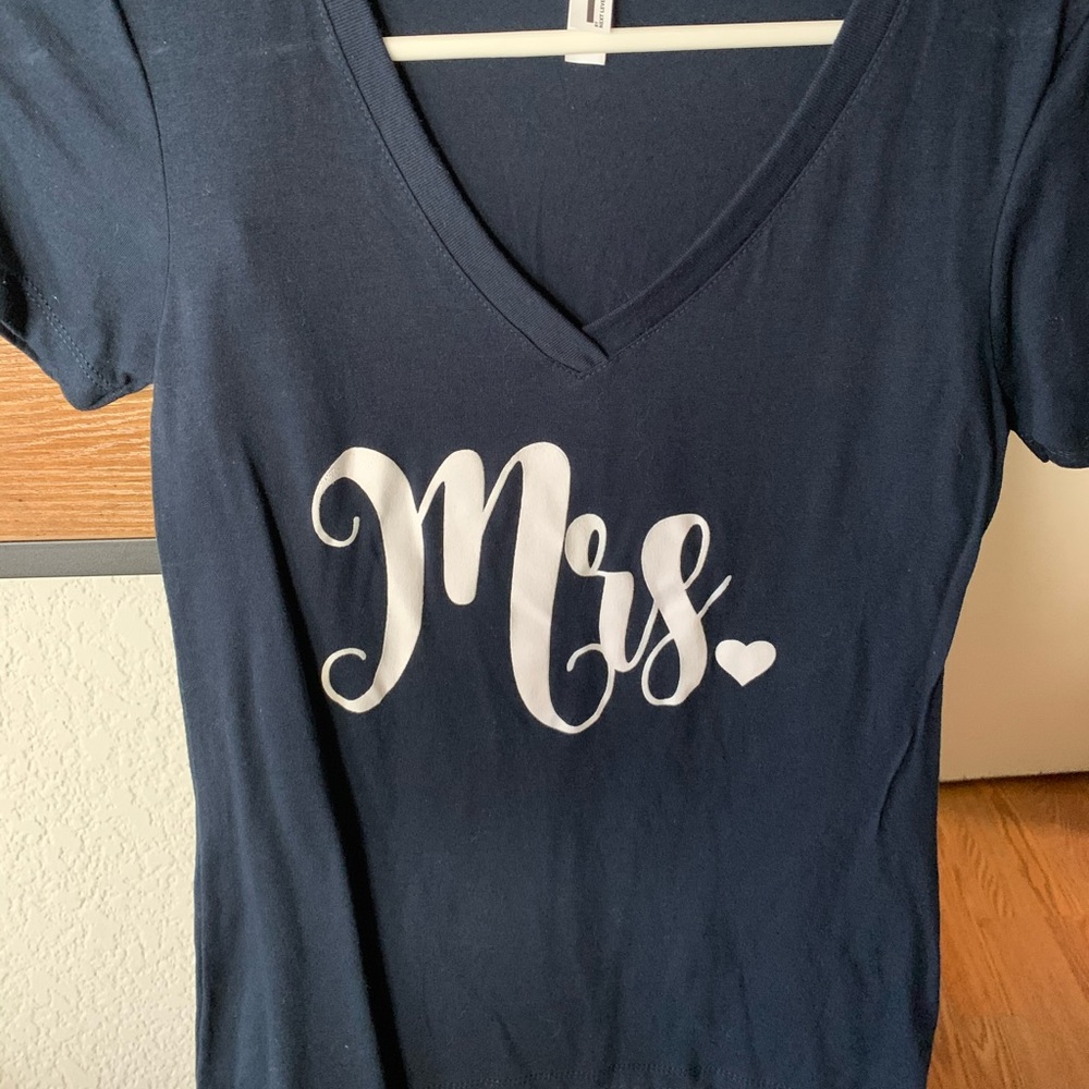 “Mrs.” V-neck T-shirt